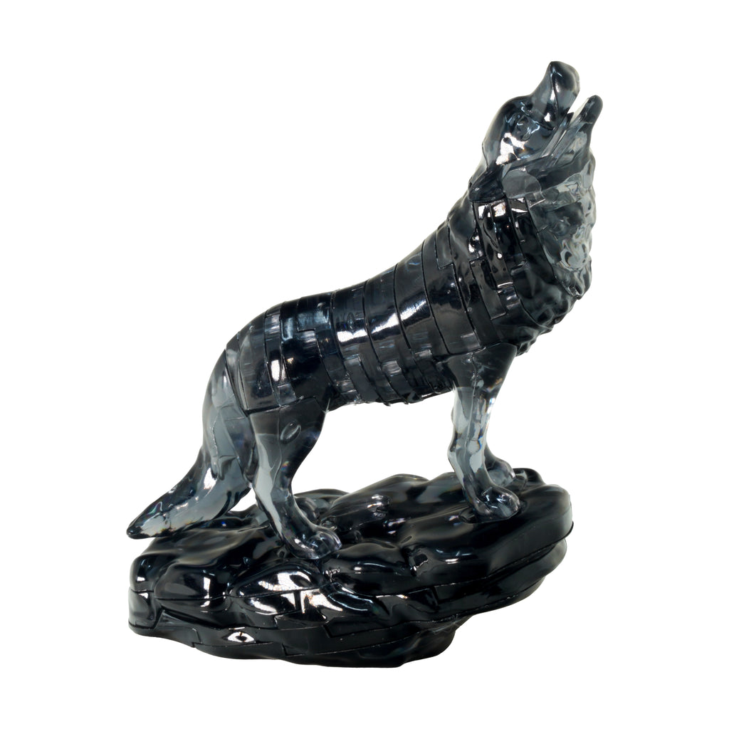 areyougamemart.com 3D Crystal Puzzle - Wolf (Black): 37 Pcs