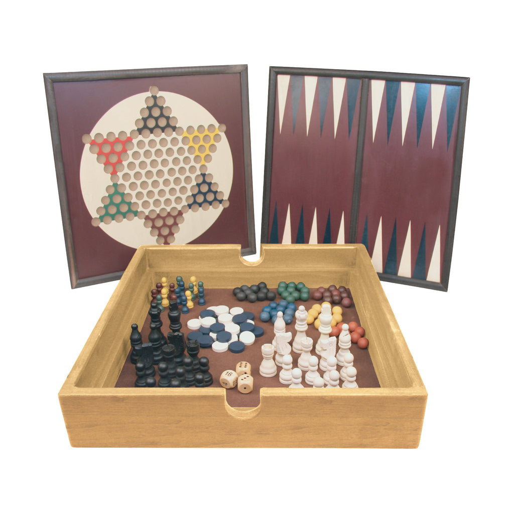 areyougamemart.com 5-in-1 Wood Game Set