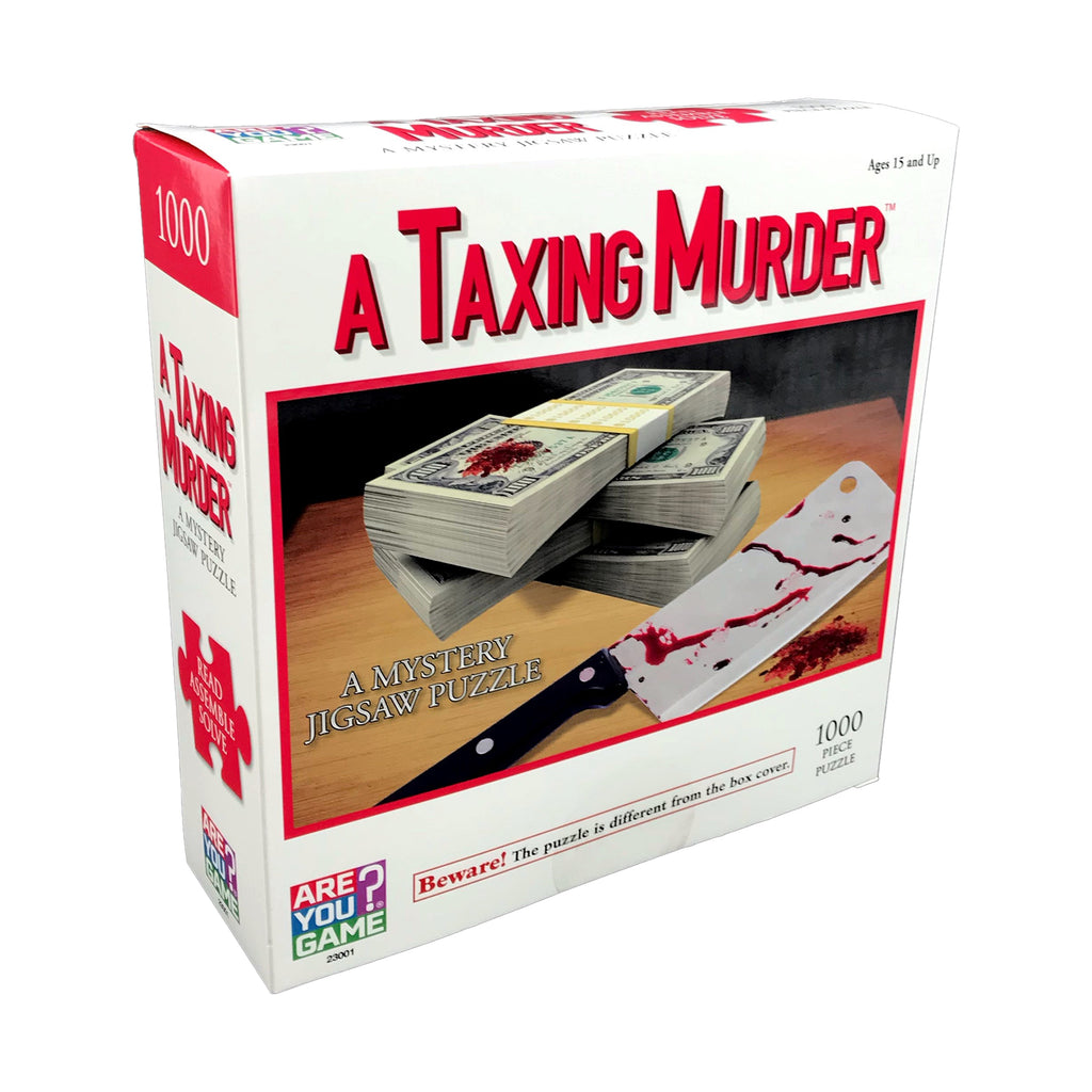 areyougamemart.com A Taxing Murder Classic Mystery Jigsaw Puzzle: 1000 Pcs