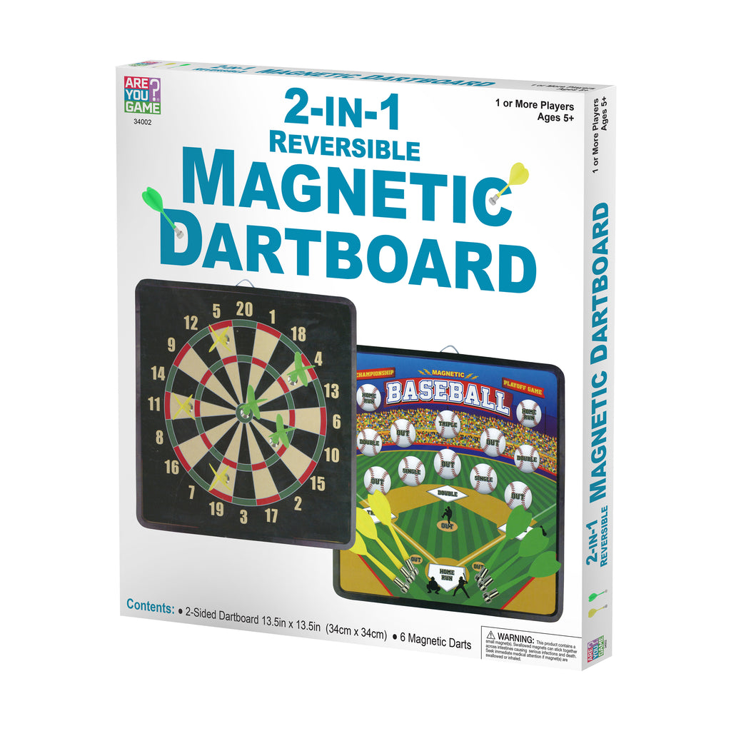 areyougamemart.com 2-in-1 Reversible Magnetic Dartboard